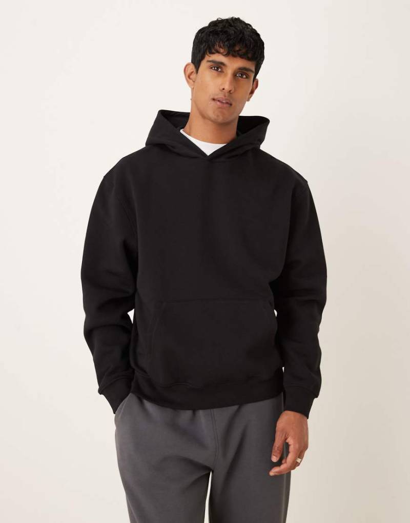 ASOS DESIGN - Essential - Kapuzenpullover in Schwarz von ASOS DESIGN