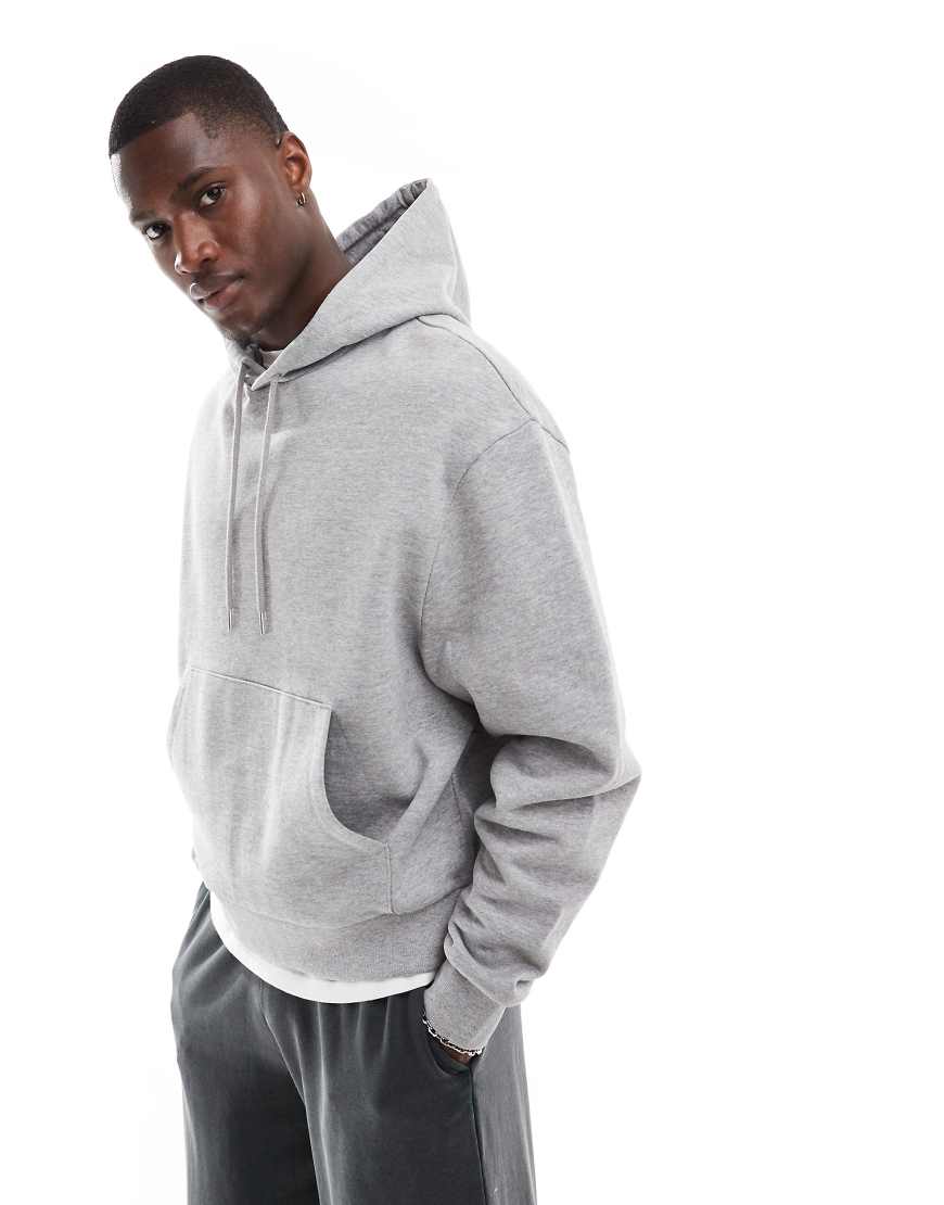 ASOS DESIGN - Essential - Kastiger Oversize-Kapuzenpullover in Grau meliert ASOS DESIGN - Essential - Kastiger Oversize-Kapuzenpullover in Grau meliert von ASOS DESIGN