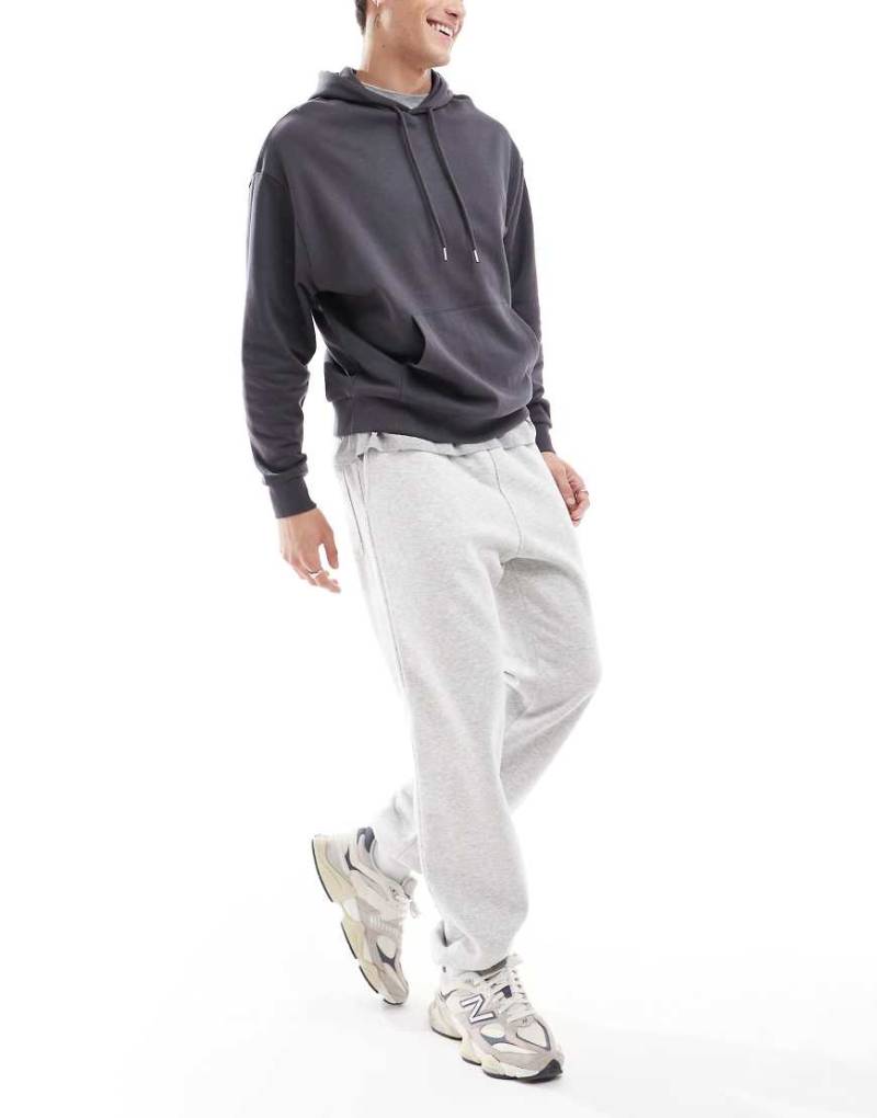 ASOS DESIGN - Essential - Oversize-Kapuzenpullover in Anthrazit-Grau von ASOS DESIGN
