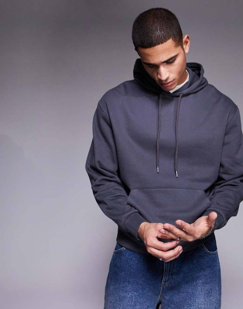 ASOS DESIGN - Essential - Oversize-Kapuzenpullover in Anthrazit-Grau von ASOS DESIGN