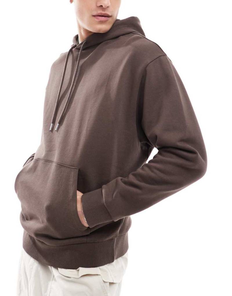 ASOS DESIGN - Essential - Oversize-Kapuzenpullover in Braun von ASOS DESIGN