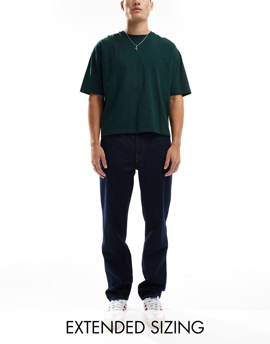 ASOS DESIGN - Jeans mit geradem Schnitt in Indigoblau von ASOS DESIGN