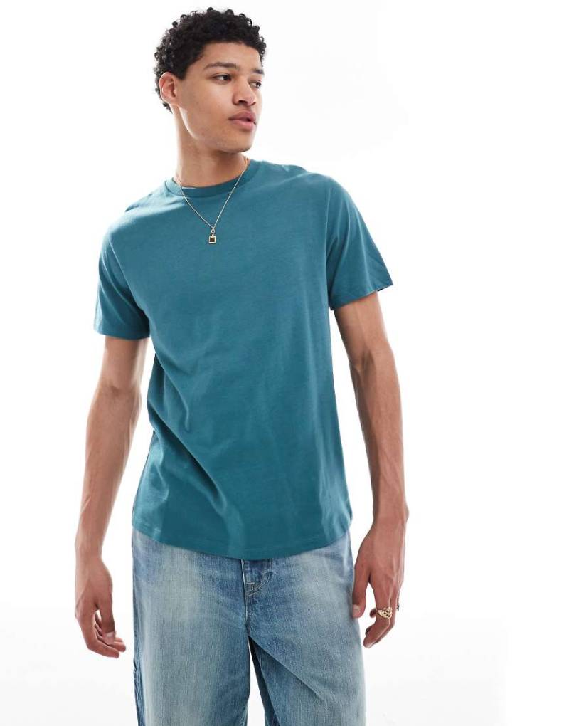 ASOS DESIGN - Basic-T-Shirt in Blau mit Rundhalsausschnitt von ASOS DESIGN