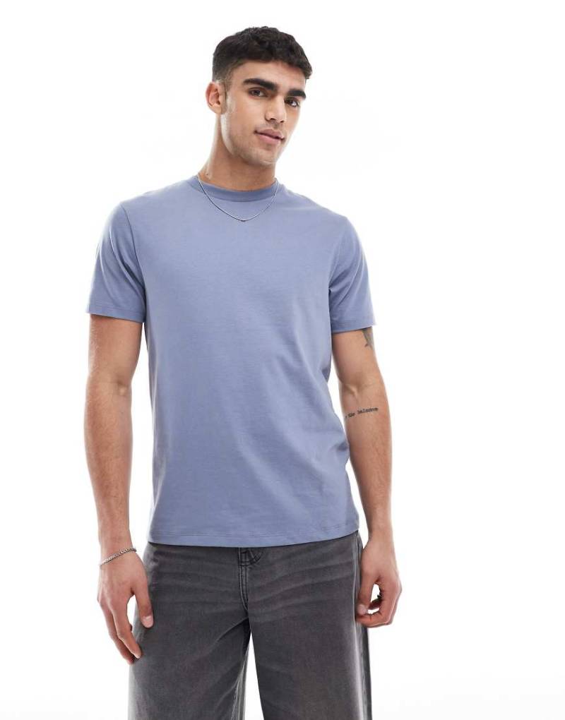 ASOS DESIGN - Basic-T-Shirt in Blau mit Rundhalsausschnitt von ASOS DESIGN