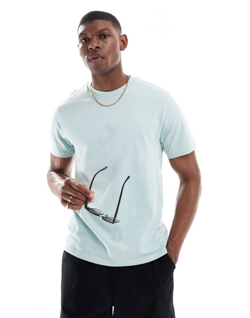 ASOS DESIGN - Basic-T-Shirt in Blau mit Rundhalsausschnitt von ASOS DESIGN
