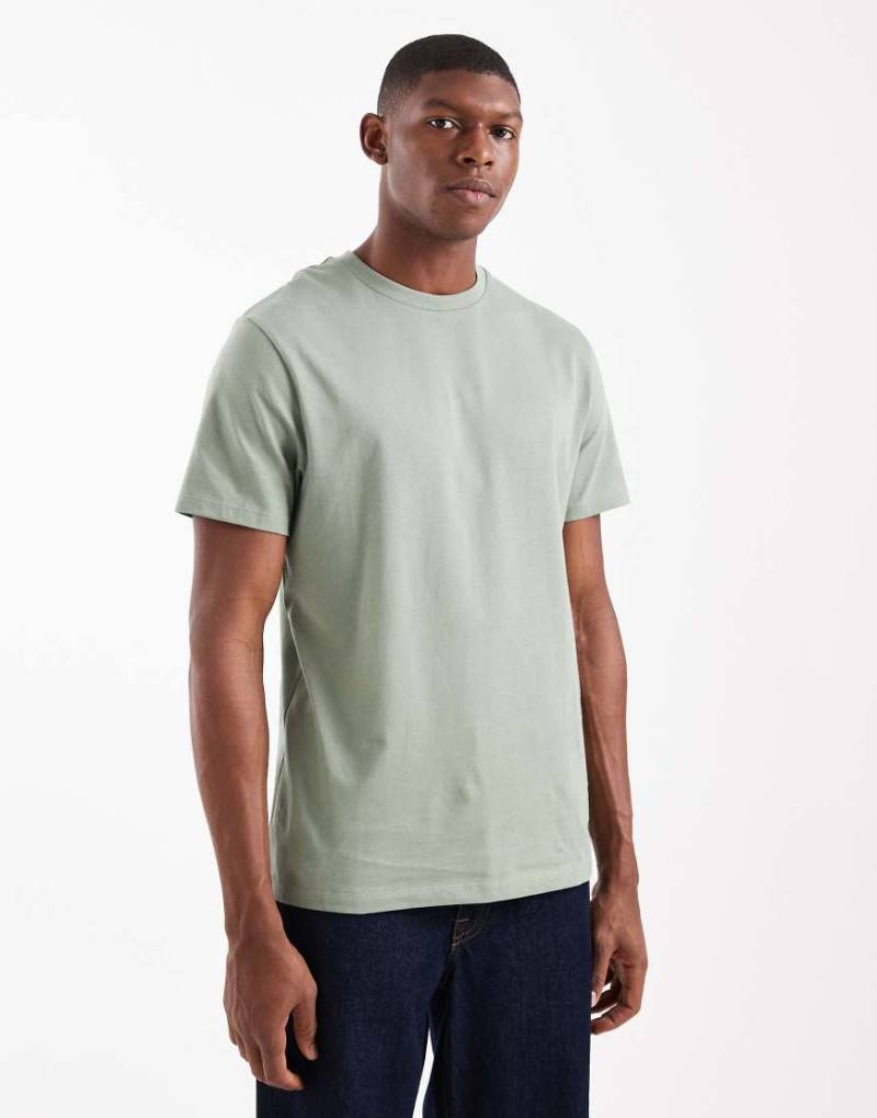 ASOS DESIGN - Basic-T-Shirt in Hellgrün mit Rundhalsausschnitt von ASOS DESIGN