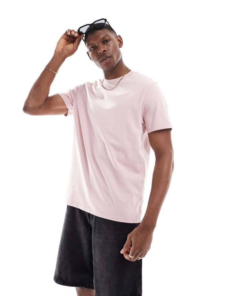 ASOS DESIGN - Basic-T-Shirt in Rosa mit Rundhalsausschnitt von ASOS DESIGN