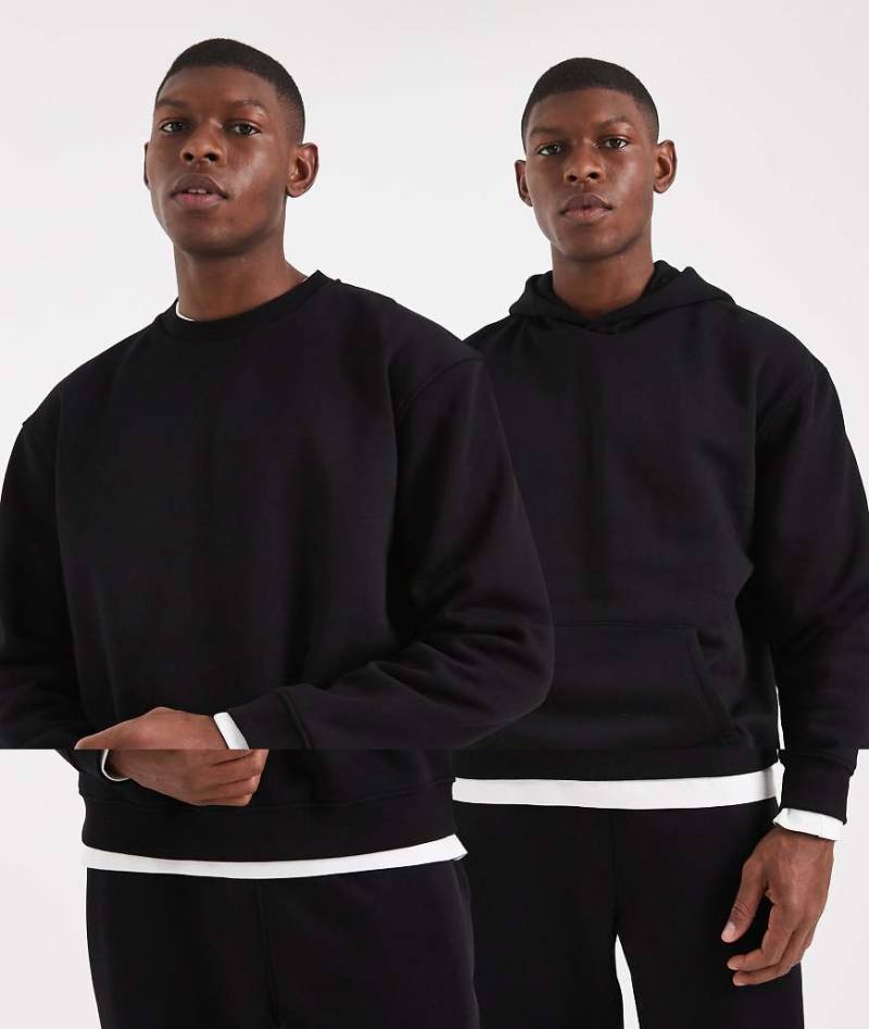 ASOS DESIGN - Essentials - 2er-Pack Kapuzenpullover und Sweatshirt in Schwarz von ASOS DESIGN