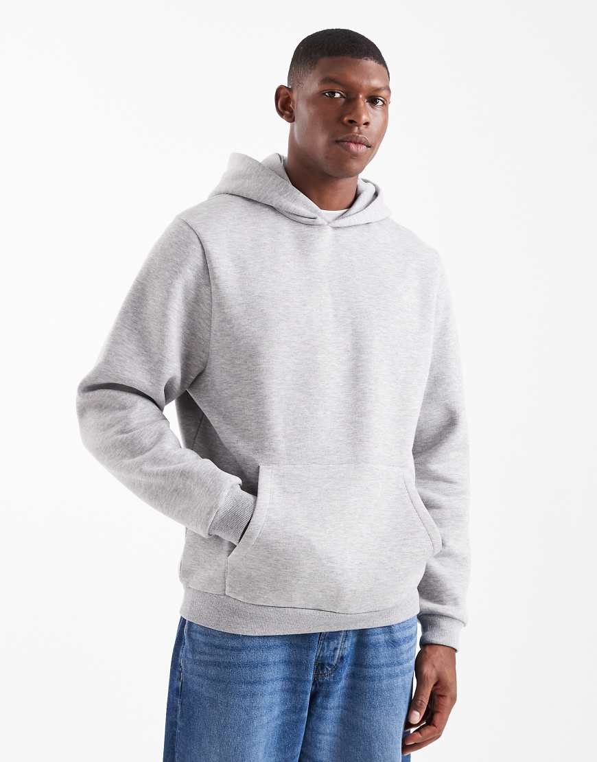 ASOS DESIGN - Essentials - Kapuzenpullover in grau meliert von ASOS DESIGN