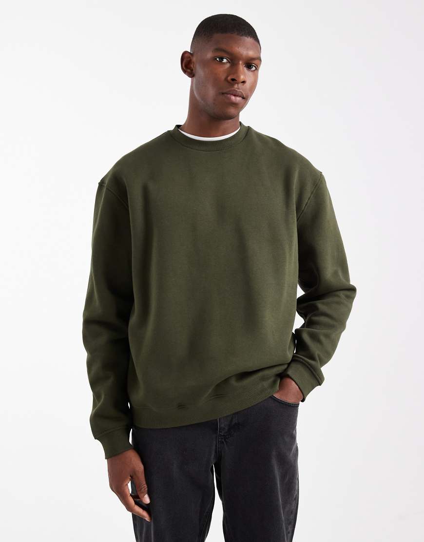 ASOS DESIGN - Essentials - Relaxed-Fit-Sweatshirt in Grün von ASOS DESIGN
