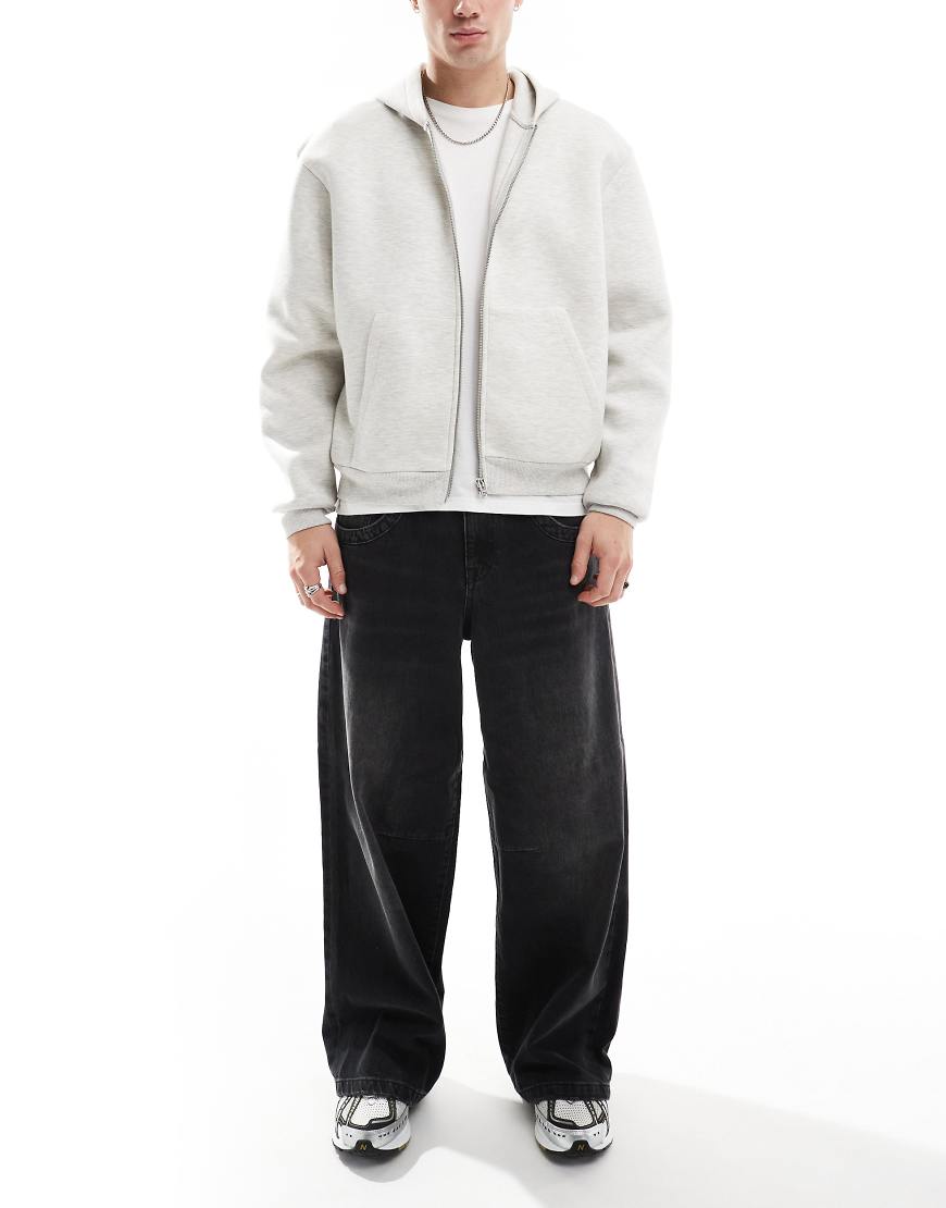 ASOS DESIGN - Extrem weite Baggy-Jeans in verwaschenem Schwarz mit Abnähern ASOS DESIGN - Extrem weite Baggy-Jeans in verwaschenem Schwarz mit Abnähern von ASOS DESIGN