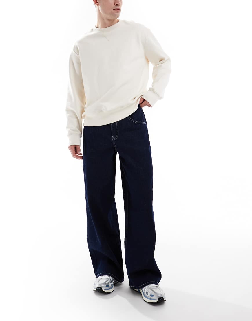 ASOS DESIGN - Extrem weite Jeans in blauer Rinse-Waschung ASOS DESIGN - Extrem weite Jeans in blauer Rinse-Waschung von ASOS DESIGN