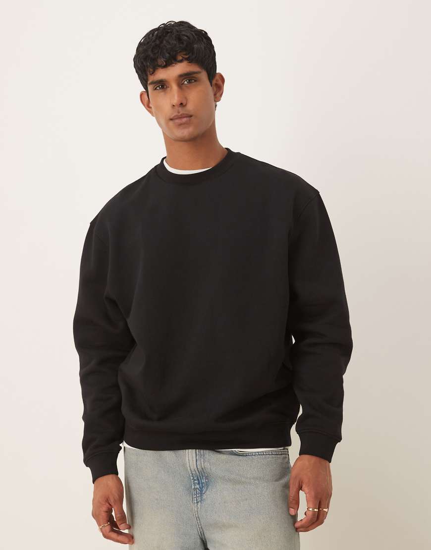 ASOS DESIGN - Extremes Oversize-Sweatshirt in Schwarz ASOS DESIGN - Extremes Oversize-Sweatshirt in Schwarz von ASOS DESIGN