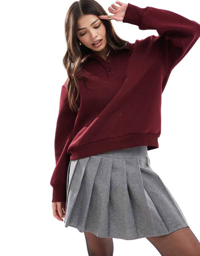 ASOS DESIGN - Falten-Minirock in Grau von ASOS DESIGN