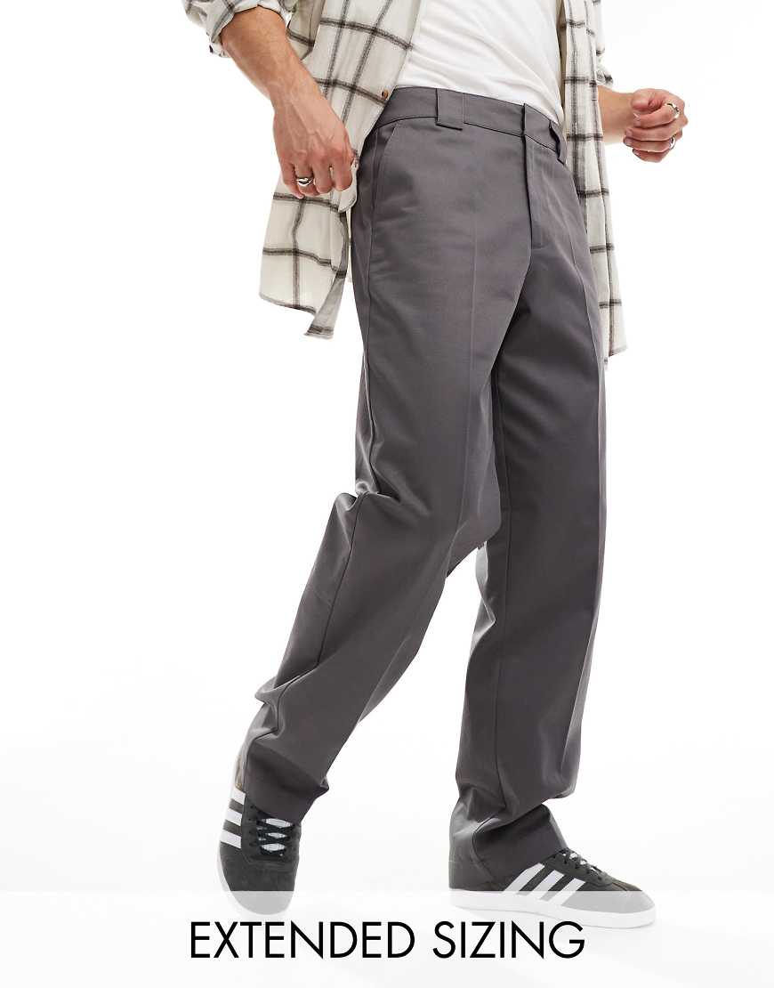 ASOS DESIGN - Feste Workwear-Chinohose in Grau von ASOS DESIGN