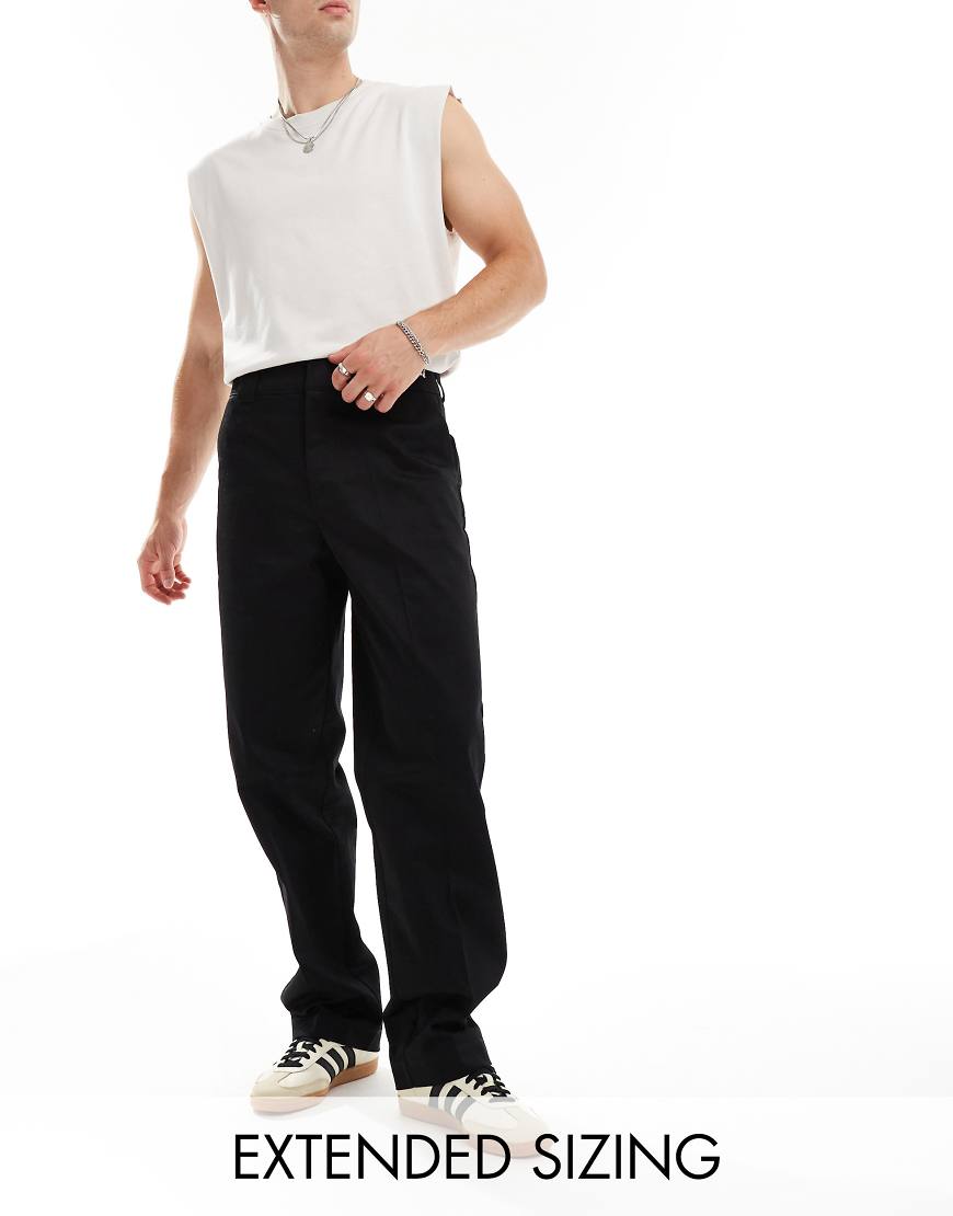 ASOS DESIGN - Feste Workwear-Chinohose in Schwarz ASOS DESIGN - Feste Workwear-Chinohose in Schwarz von ASOS DESIGN