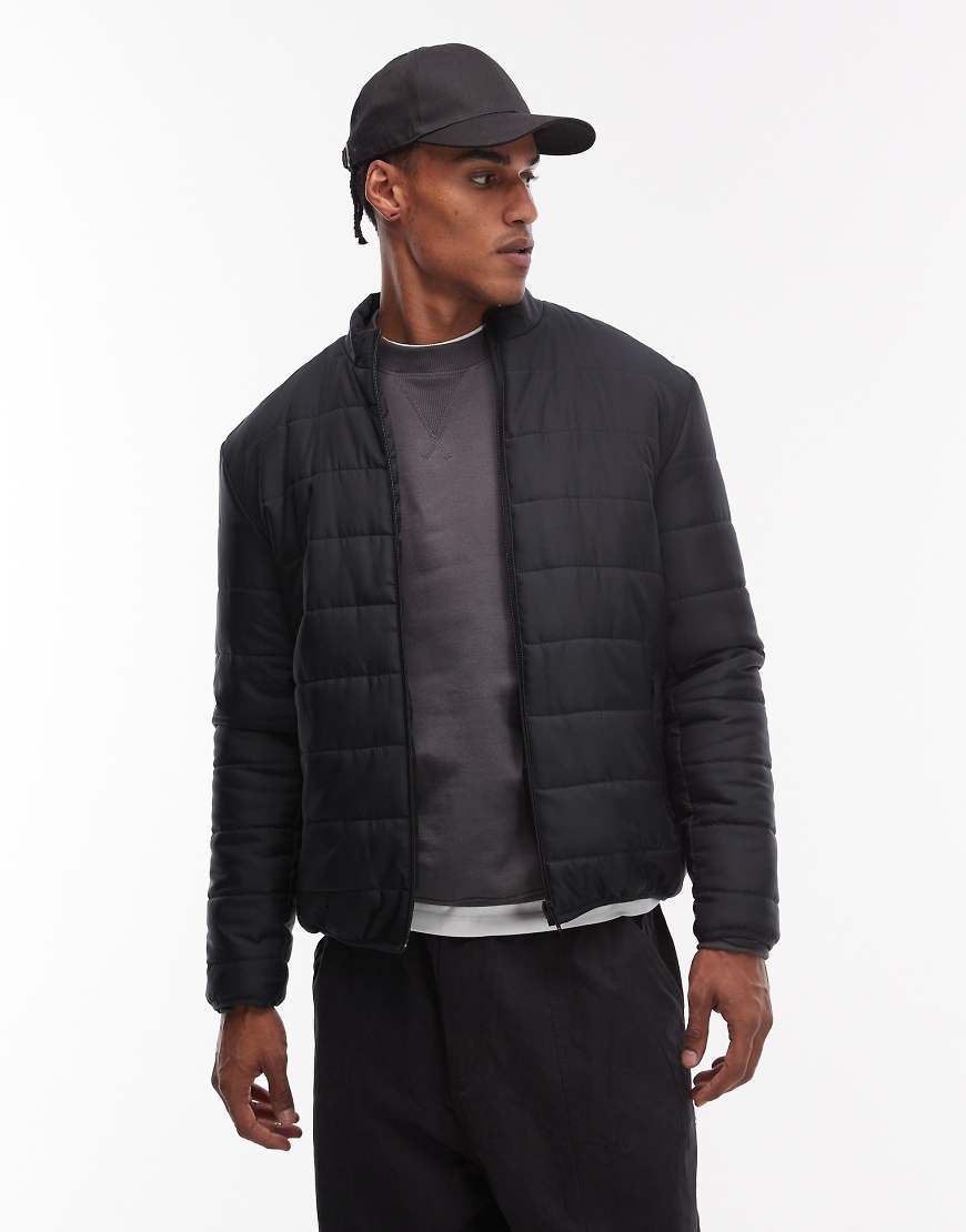 ASOS DESIGN - Gefütterte Jacke aus peakMAX-Material in Schwarz von ASOS DESIGN
