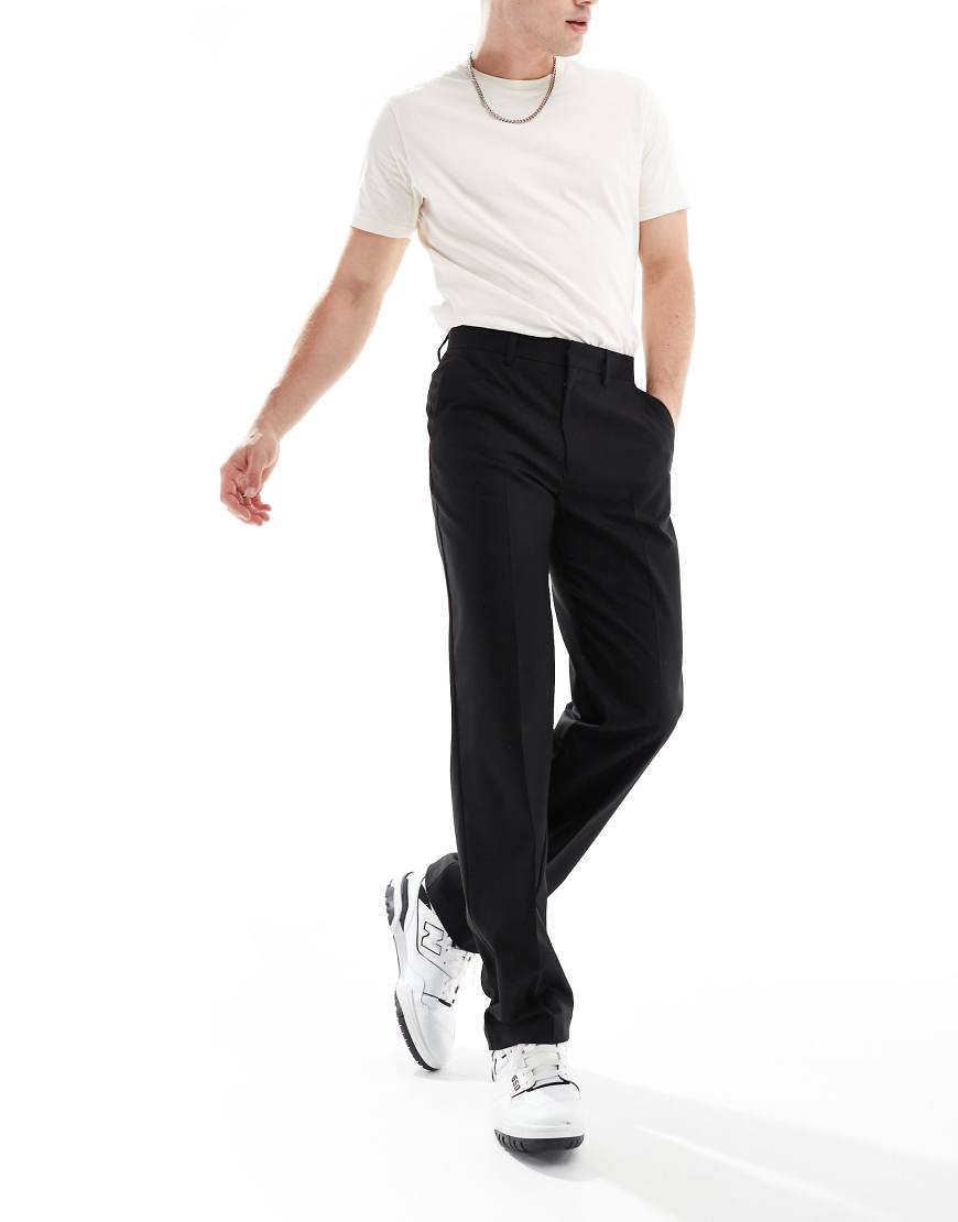 ASOS DESIGN - Gerade geschnittene Anzughose in Schwarz von ASOS DESIGN