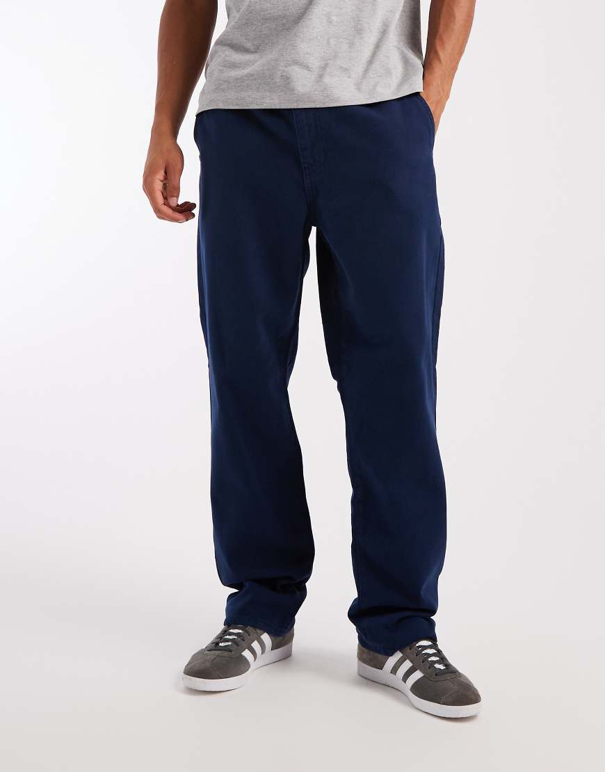 ASOS DESIGN - Gerade geschnittene Hose in Marineblau von ASOS DESIGN