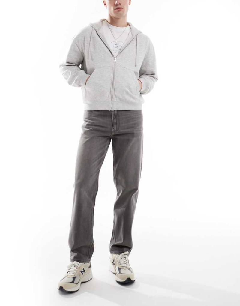 ASOS DESIGN - Gerade geschnittene Jeans in grauer Vintage-Waschung von ASOS DESIGN