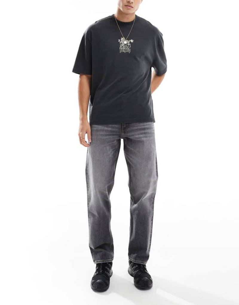 ASOS DESIGN - Gerade geschnittene Stretch-Jeans in Grau von ASOS DESIGN