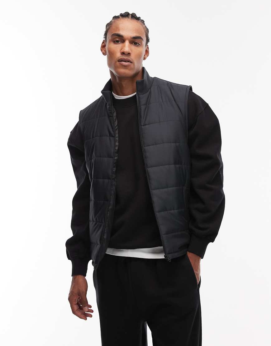 ASOS DESIGN - Gesteppte Weste aus peakMAX-Material in Schwarz von ASOS DESIGN