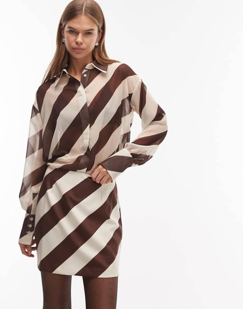 ASOS DESIGN - Gestreifter Minirock, Kombiteil-Keine Farbe von ASOS DESIGN