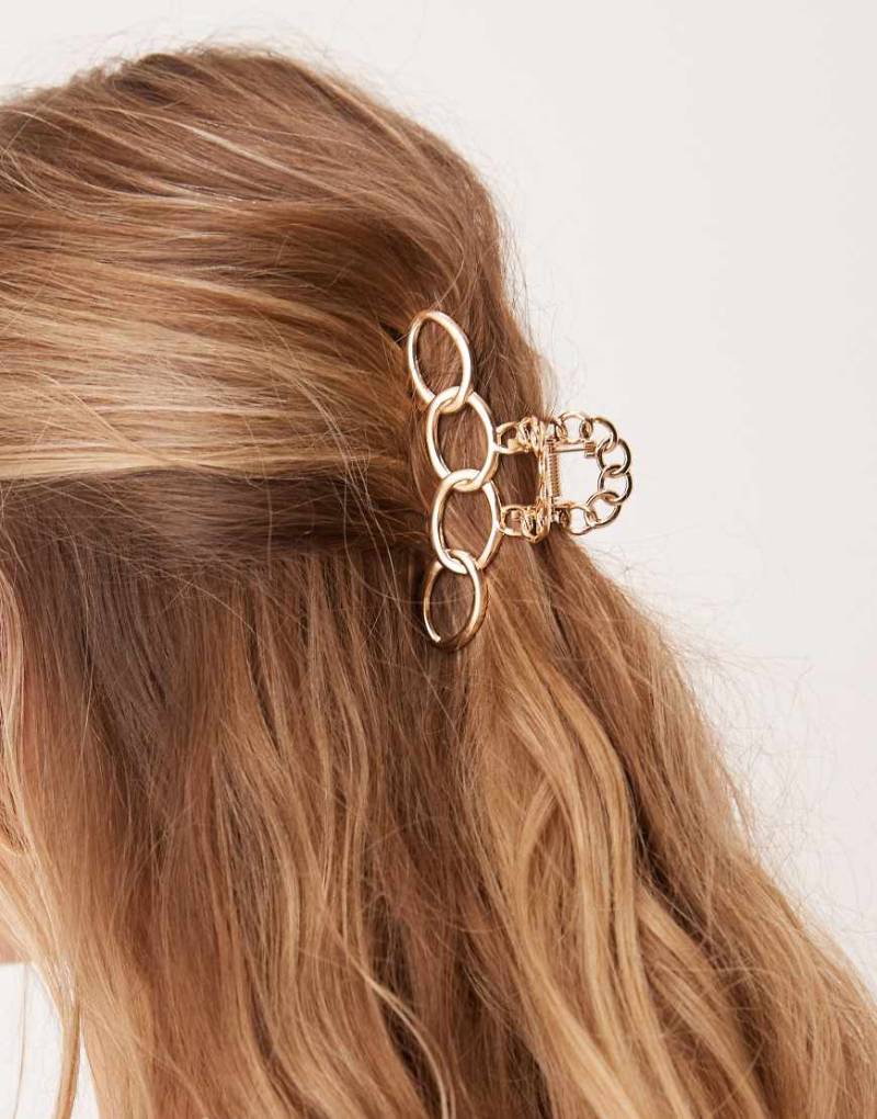 ASOS DESIGN - Goldfarbene Haarklammer mit abstraktem Design von ASOS DESIGN