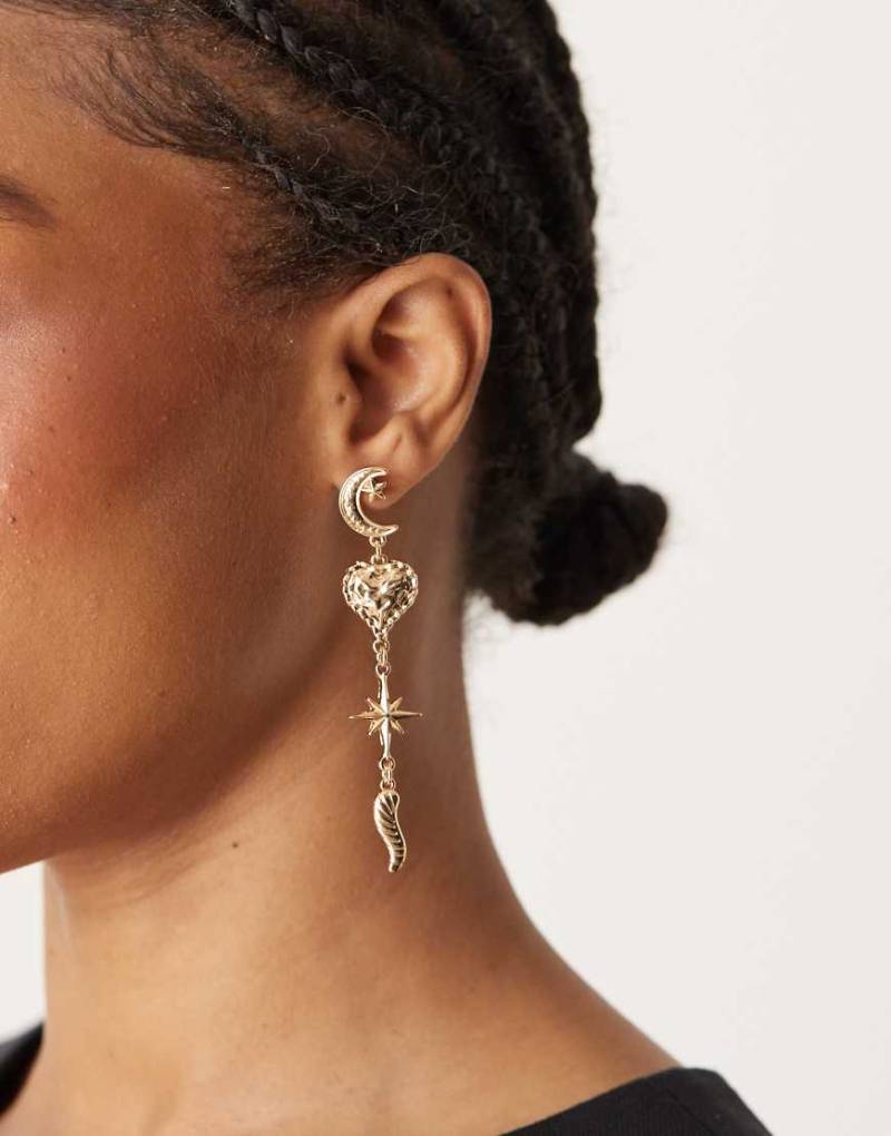 ASOS DESIGN - Goldfarbene Ohrstecker mit Anhänger von ASOS DESIGN