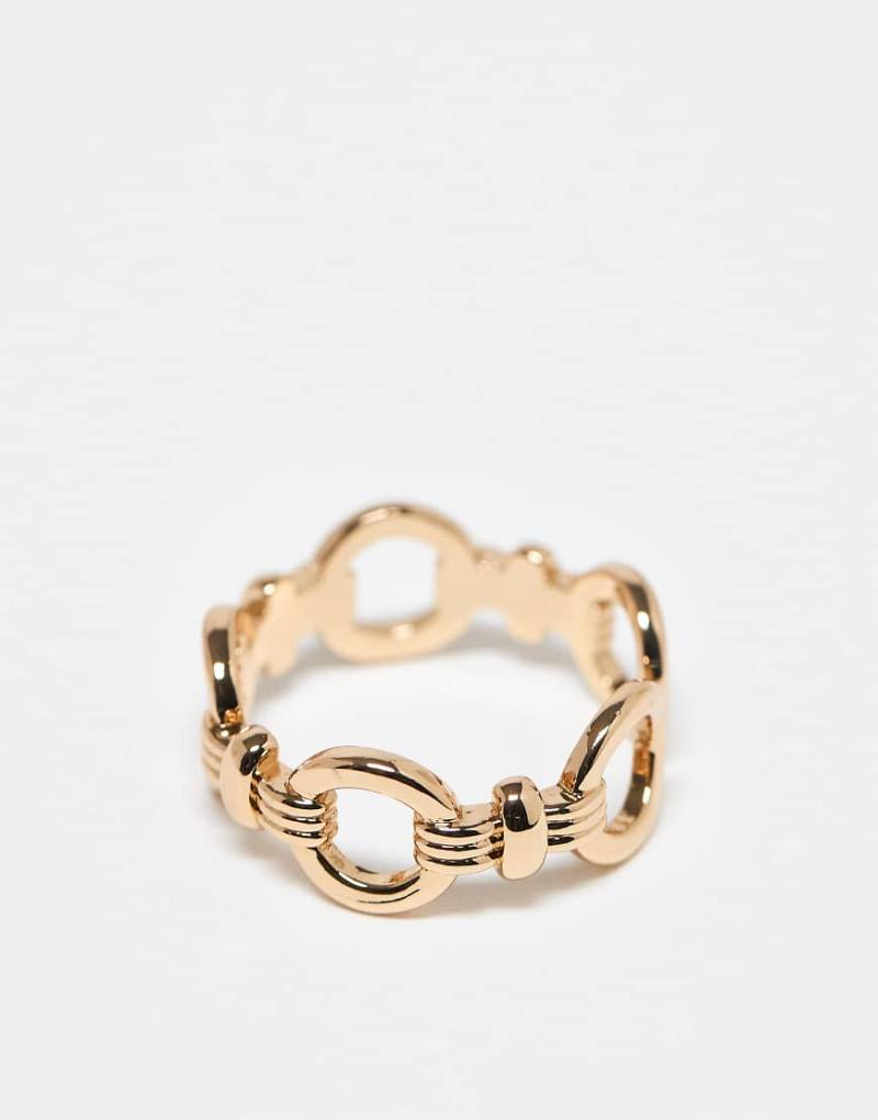 ASOS DESIGN - Goldfarbener Ring mit Kettendesign von ASOS DESIGN