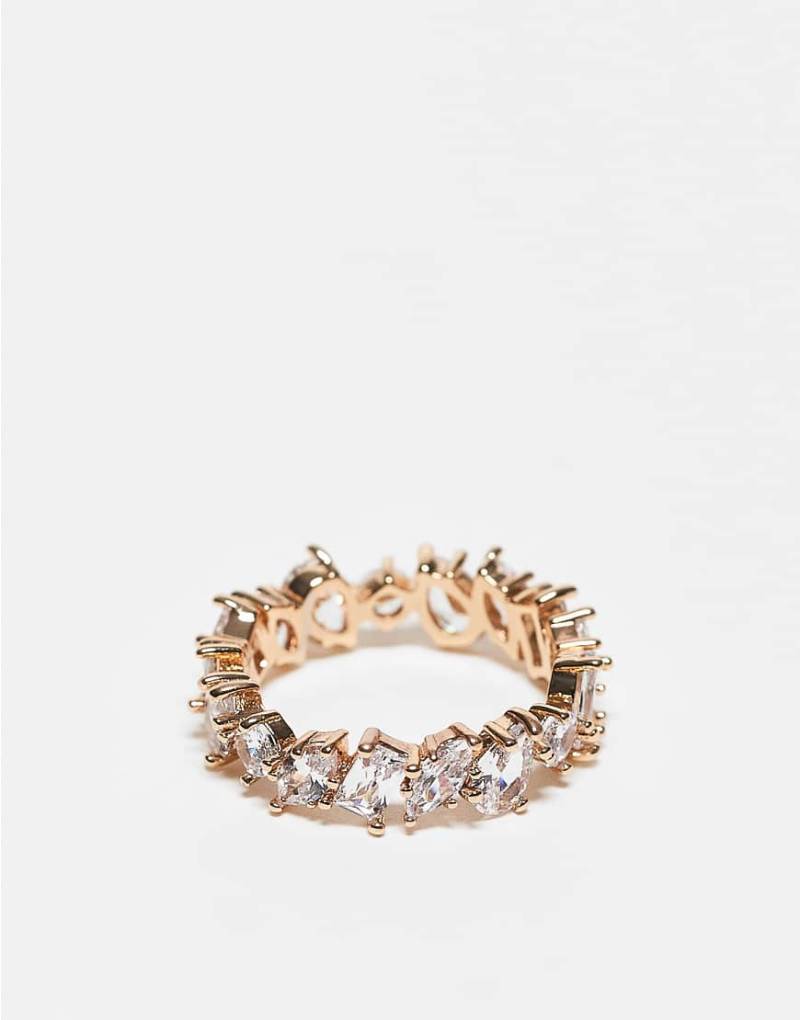 ASOS DESIGN - Goldfarbener Ring mit Strassdesign von ASOS DESIGN