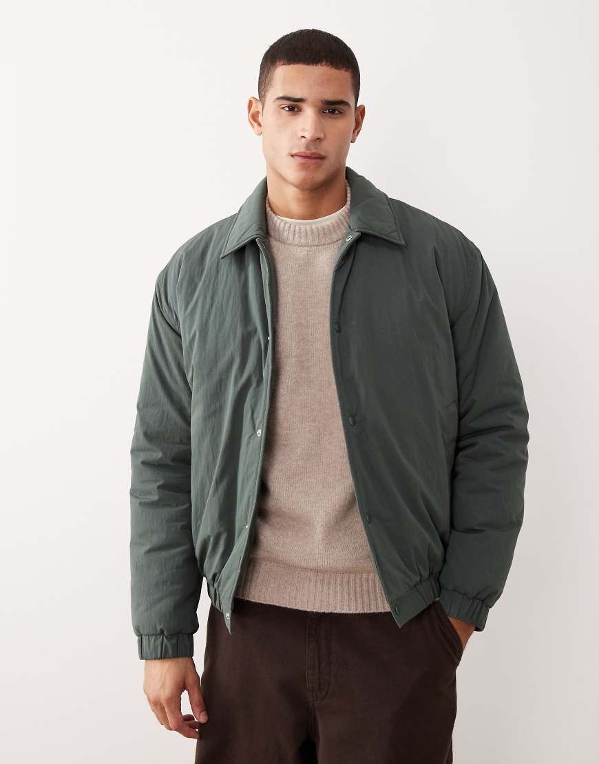 ASOS DESIGN - Grüne Bomberjacke-Weiß von ASOS DESIGN