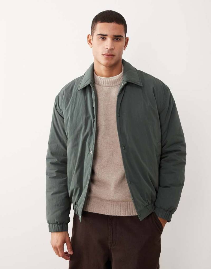 ASOS DESIGN - Grüne Bomberjacke-Weiß von ASOS DESIGN