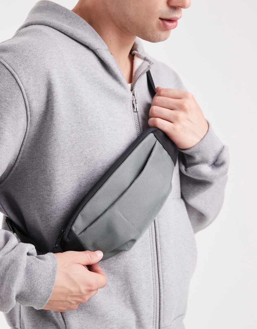 ASOS DESIGN - Gürteltasche zum Umhängen in Grau von ASOS DESIGN