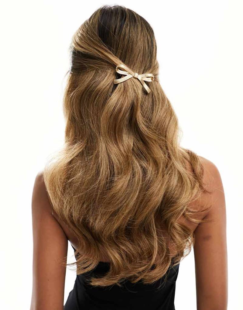 ASOS DESIGN - Haarspange in Gold-Optik mit Schleifendesign-Goldfarben von ASOS DESIGN
