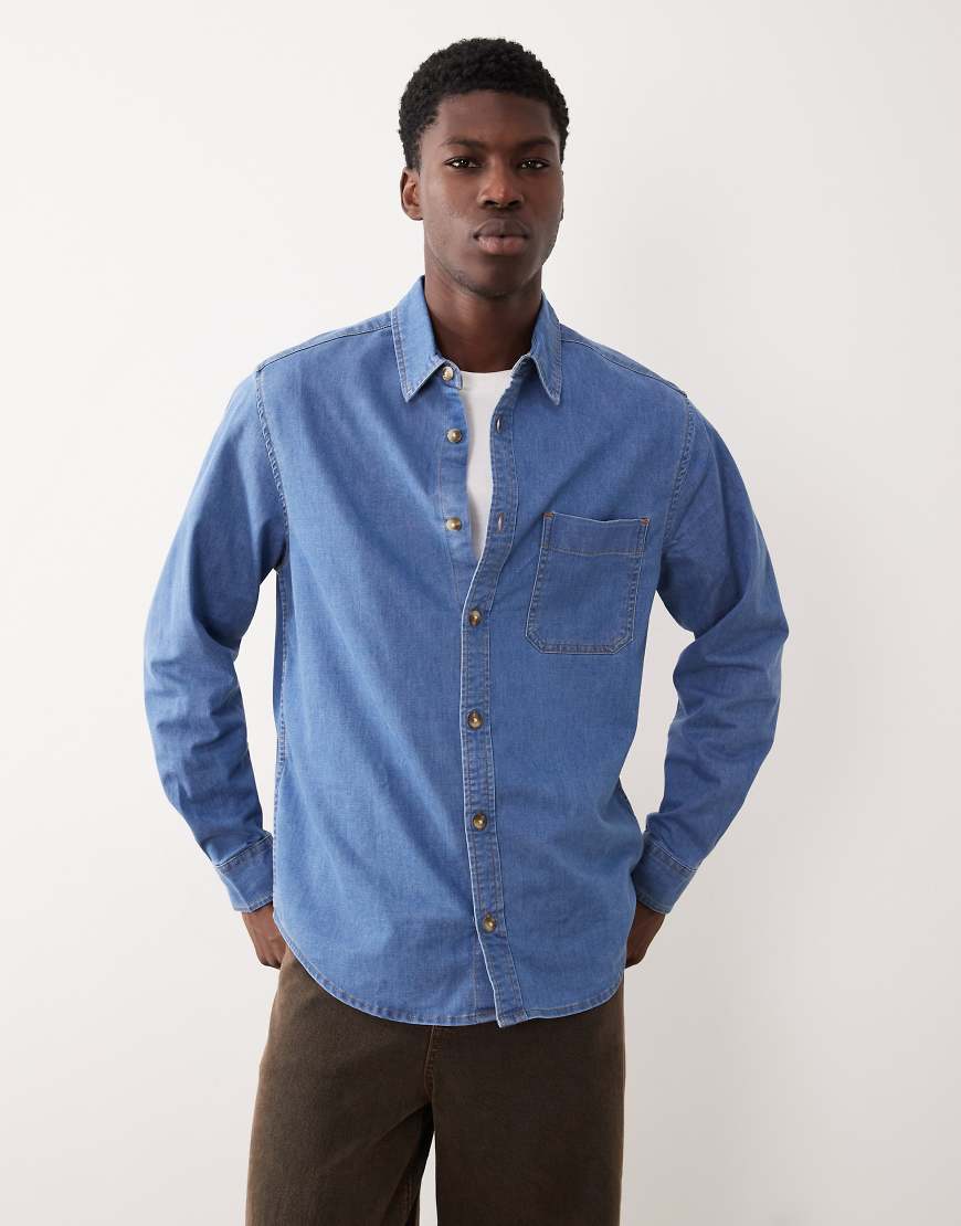 ASOS DESIGN - Hemdjacke aus Denim in Blau ASOS DESIGN - Hemdjacke aus Denim in Blau von ASOS DESIGN