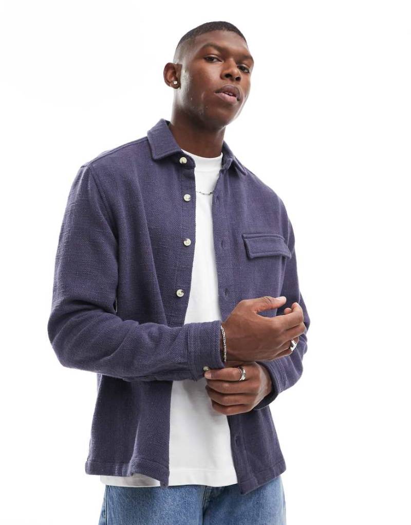 ASOS DESIGN - Hemdjacke in dunklem Marineblau von ASOS DESIGN