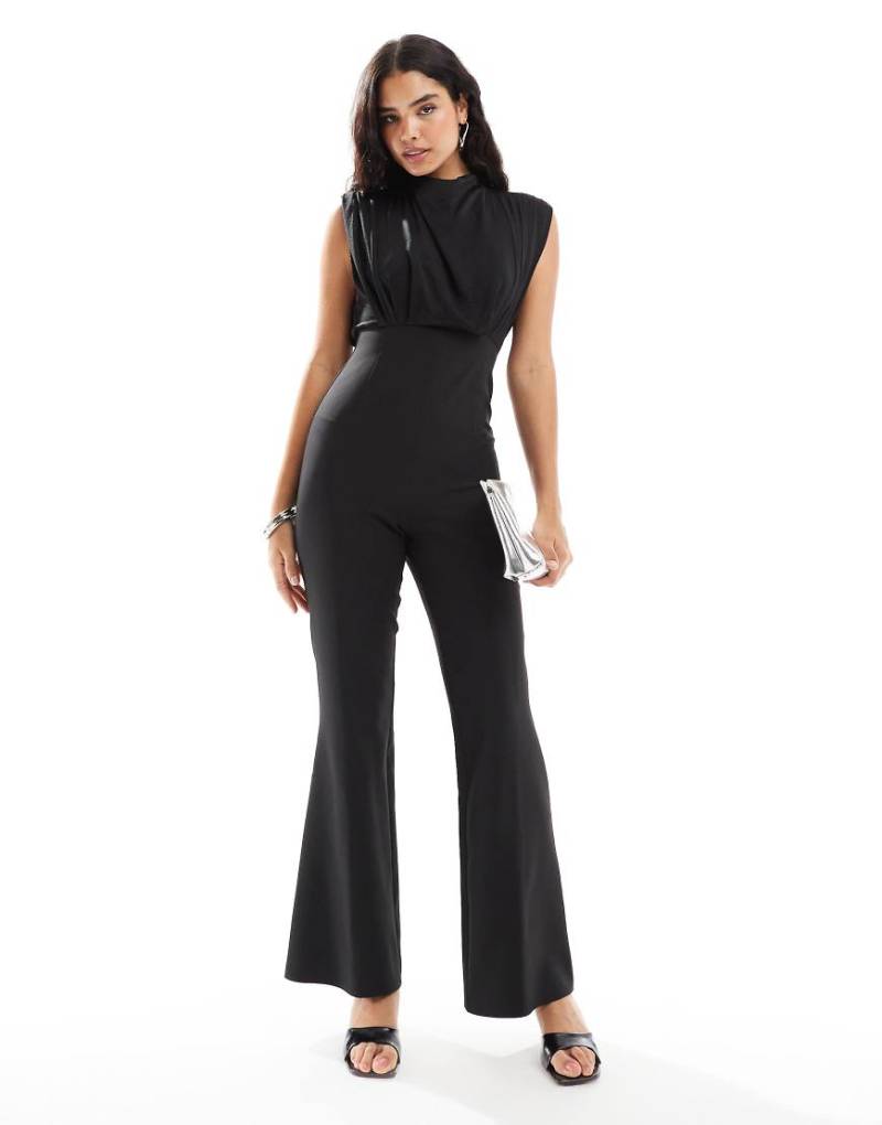 ASOS DESIGN - Hochgeschlossener Jumpsuit in Schwarz von ASOS DESIGN