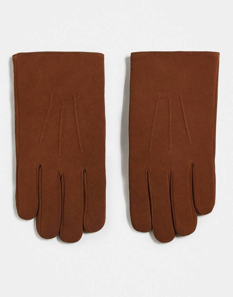 ASOS DESIGN - Hochwertige Handschuhe aus Wildleder und Teddyfell in Hellbraun-Brown ASOS DESIGN - Hochwertige Handschuhe aus Wildleder und Teddyfell in Hellbraun-Brown von ASOS DESIGN