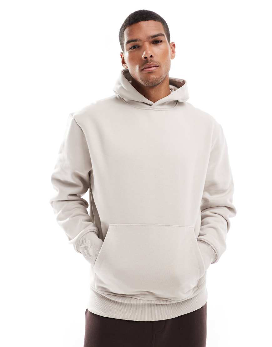 ASOS DESIGN - Hochwertiger, schwerer Oversize-Kapuzenpullover in hellem Graubeige, 400 g/m²-Neutral ASOS DESIGN - Hochwertiger, schwerer Oversize-Kapuzenpullover in hellem Graubeige, 400 g/m²-Neutral von ASOS DESIGN