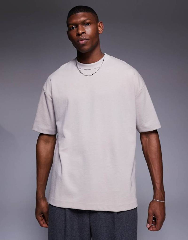 ASOS DESIGN - Weiches Oversize-T-Shirt in Steinbeige-Neutral von ASOS DESIGN