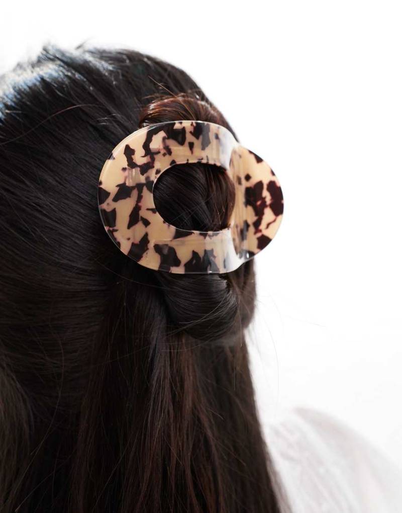 ASOS DESIGN - Horizontale XL-Haarklammer in Schildpatt-Optik-Braun von ASOS DESIGN