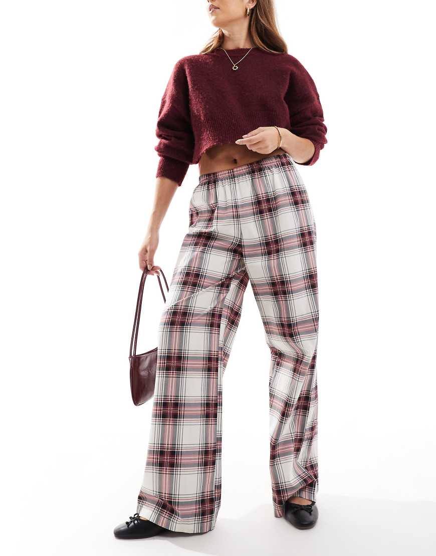 ASOS DESIGN - Hose aus Popeline in rot kariert-Bunt ASOS DESIGN - Hose aus Popeline in rot kariert-Bunt von ASOS DESIGN
