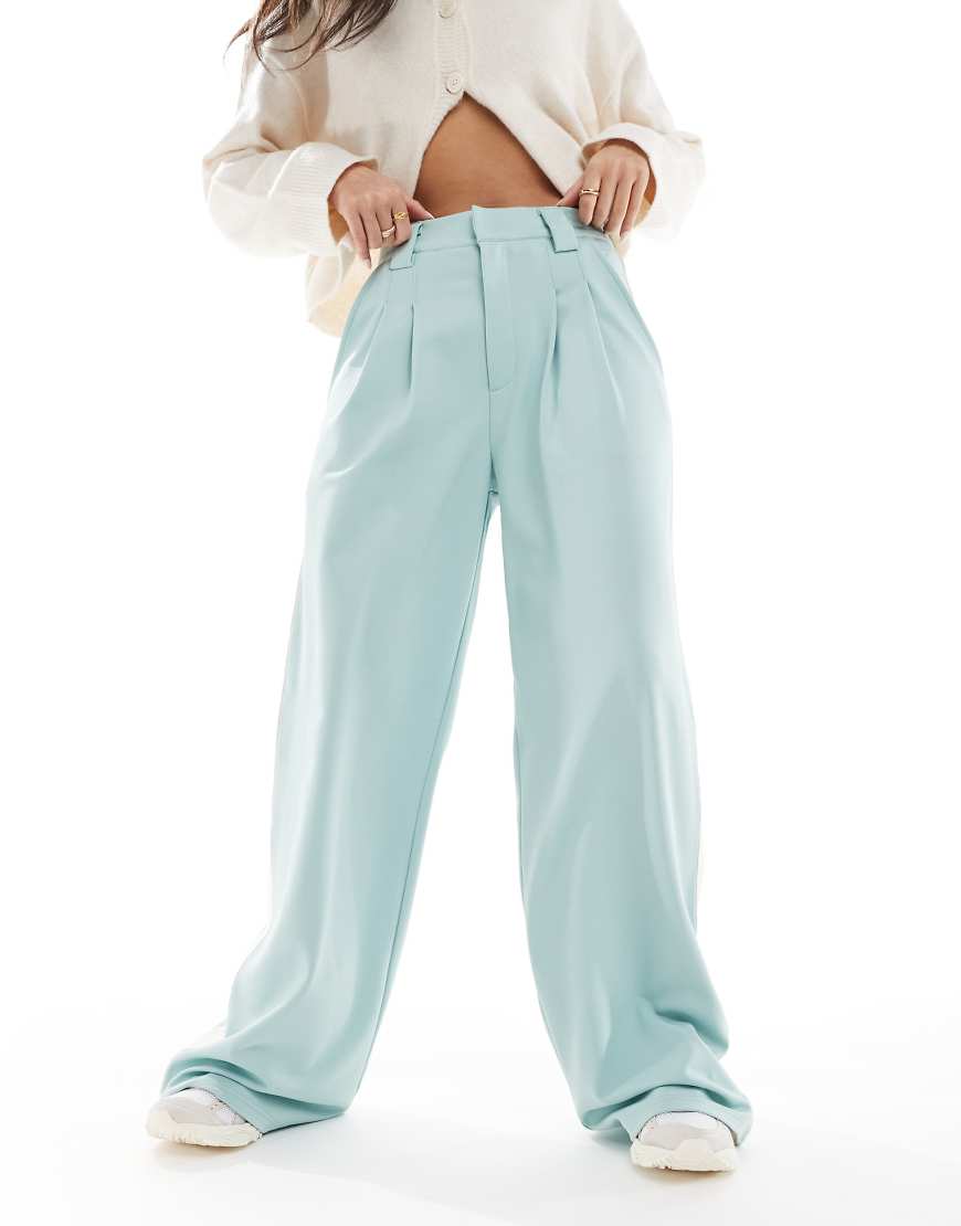 ASOS DESIGN - Hose in Minzgrün mit weitem Bein und farblich abgesetzter Stoffbahn ASOS DESIGN - Hose in Minzgrün mit weitem Bein und farblich abgesetzter Stoffbahn von ASOS DESIGN