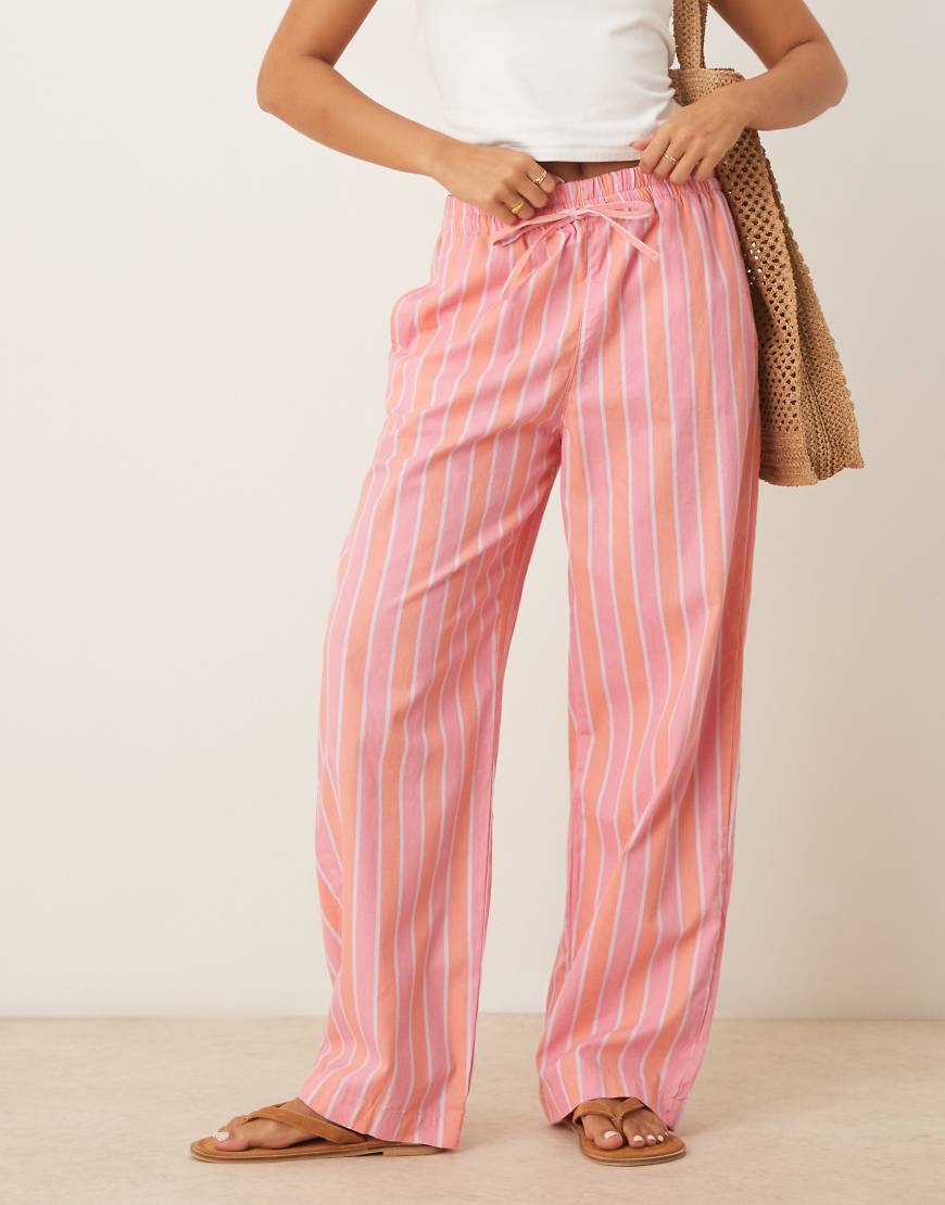 ASOS DESIGN- Hose in Rosa mit Streifen von ASOS DESIGN