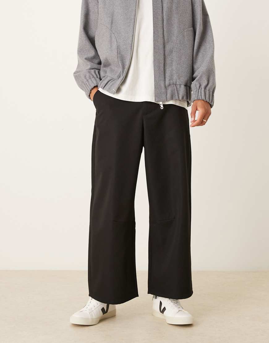 ASOS DESIGN - Barrel-Leg-Hose in Schwarz ASOS DESIGN - Barrel-Leg-Hose in Schwarz von ASOS DESIGN