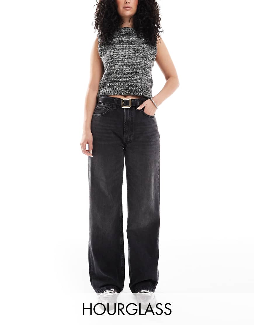ASOS DESIGN Hourglass - Weite Dad-Jeans in verwaschenem Schwarz ASOS DESIGN Hourglass - Weite Dad-Jeans in verwaschenem Schwarz von ASOS DESIGN