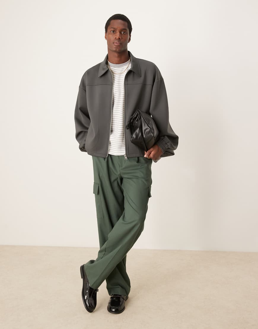 ASOS DESIGN ‑ Jacke aus Neopren in Grau ASOS DESIGN ‑ Jacke aus Neopren in Grau von ASOS DESIGN