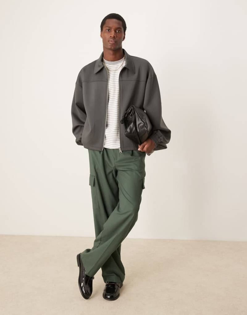 ASOS DESIGN ‑ Jacke aus Neopren in Grau von ASOS DESIGN