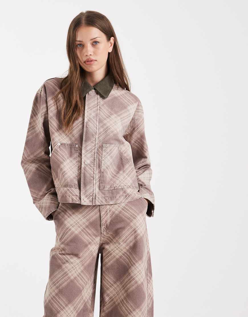 ASOS DESIGN - Jacke mit Karomuster im Used-Design-Bunt ASOS DESIGN - Jacke mit Karomuster im Used-Design-Bunt von ASOS DESIGN